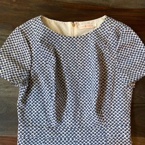 Tory Burch Blue and White Midi Dress